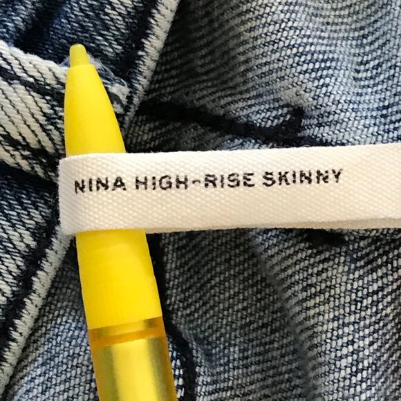 Rag & Bone Nina Skinny Jeans Women 26 Blue Mid Rise Medium Wash Stretch 18194 - Picture 10 of 14